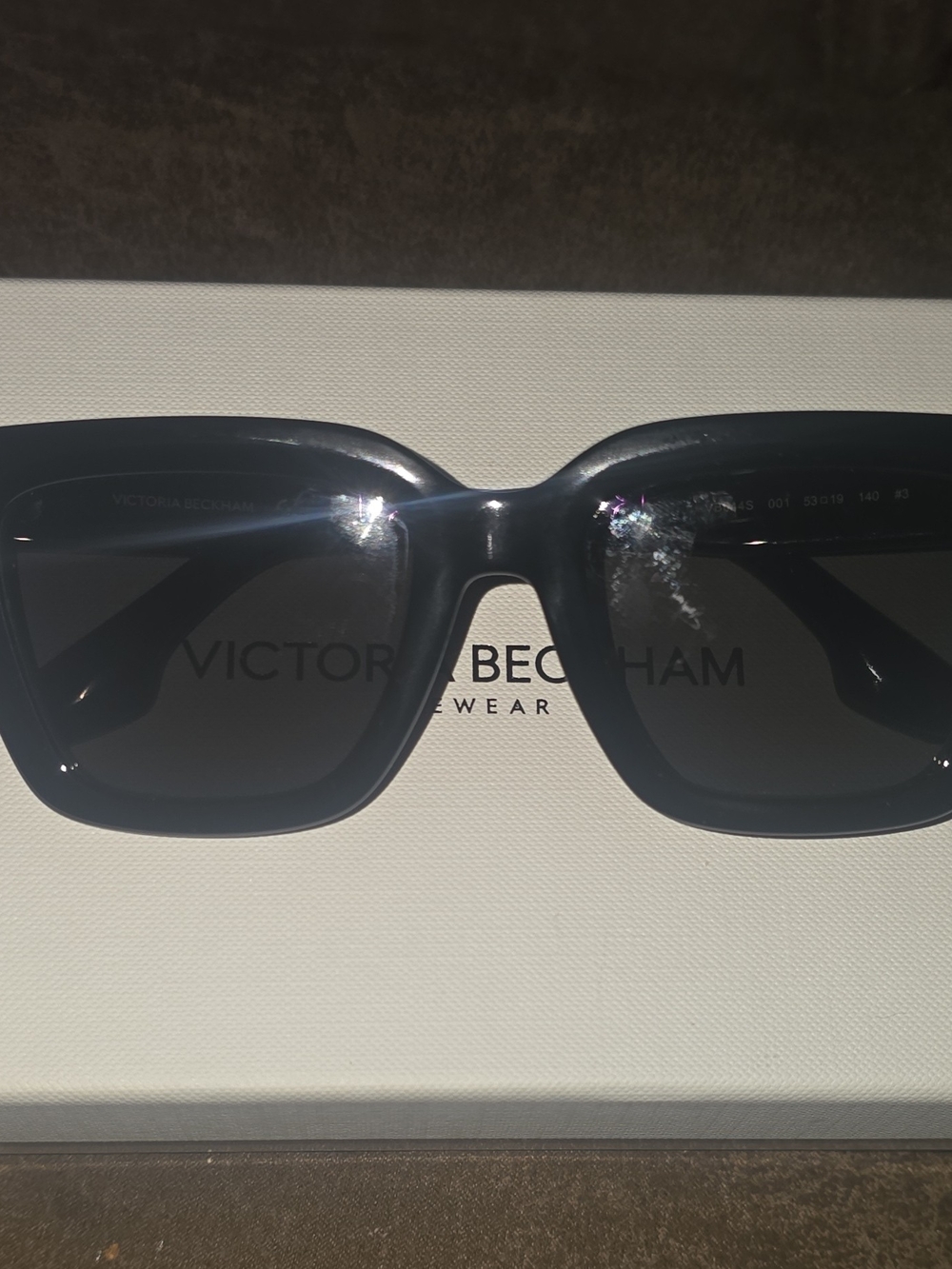 Victoria Beckham VB644S 001 Black Gradient Square Sunglasses - NIB Full Set - Picture 2 of 11